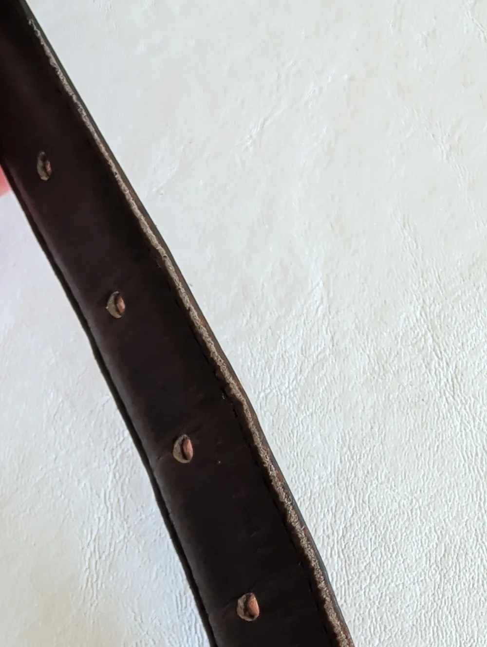 Set Of Two Coach Slim Dark Brown & Navy Leather Belts Brass Hardware Size 30